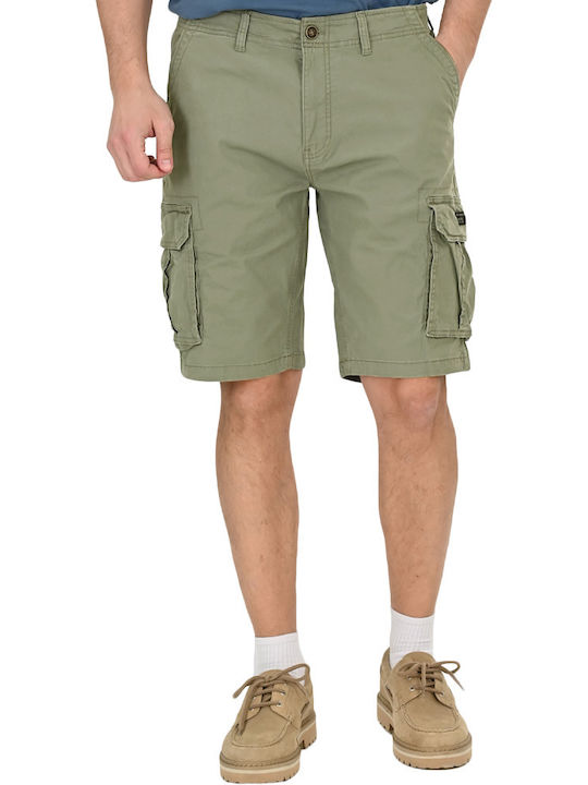 Double Ανδρική Βερμούδα Cargo Olive
