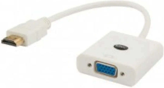 Savio Hdmi M To Vga F Adapter White Cl-201