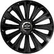 Car Wheel Hubcaps Versaco 15" Trend Rc Black Cbx 3d Metal Logo Chevrolet 4 Pieces