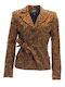 Silvy Rowson Kurzes Damen Blazer Braun