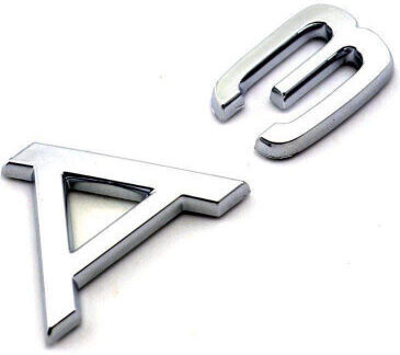 Αυτοκόλλητο Σήμα Μεταλλικό Audi A3 Χρώμιο 9 Cm X 3,5 Cm 1 Τεμάχιο