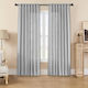 Semi-transparent Linen Curtain 300cm Grey