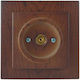 Tv Socket Edge Walnut Nilson Alegra