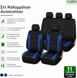 Carro 292338 Car Seat Covers Set Dacia Logan Mcv Van Solenza Sandero Duster Lodgy Dokker Jogger Spring Cotton Fabric Leatherette Front Rear 11 Pieces Black