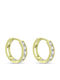 Ortaxidis Earrings Hoops 14K Gold with Stones