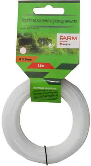 Bürstenschneider Trimmer-Leinen Rund Profil Farm 2,0 Mm-15 M