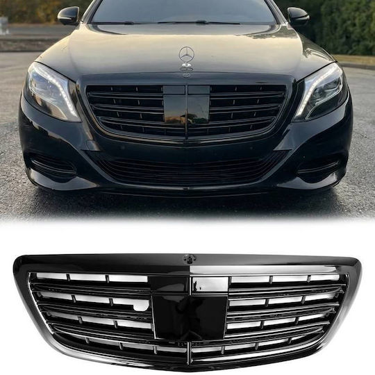 Mask Mercedes-Benz S-Class W222 13-20 AMG Look Night Edition Black Glossy 1 Piece Mercedes Benz Carner