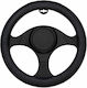 Car Steering Wheel Cover 37-39cm Universal PVC & Rubber Anti-Slip Black Perforated Soft Grip