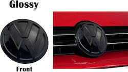 VW Golf 7.5 Black Car Brand Logo 138mm