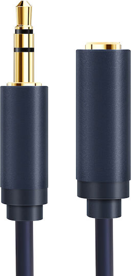 Cabletime 3.5mm Jack Cable 3.5mm Male - 3.5mm Female Blue 15m With Gold Plated Terminals CT-AV302-H11G