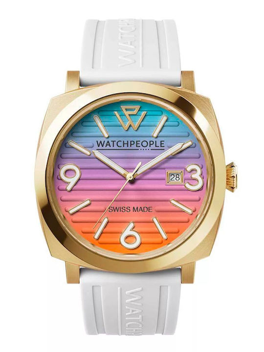 Ice Womens Watch 45mm Battery With White Metal Bracelet