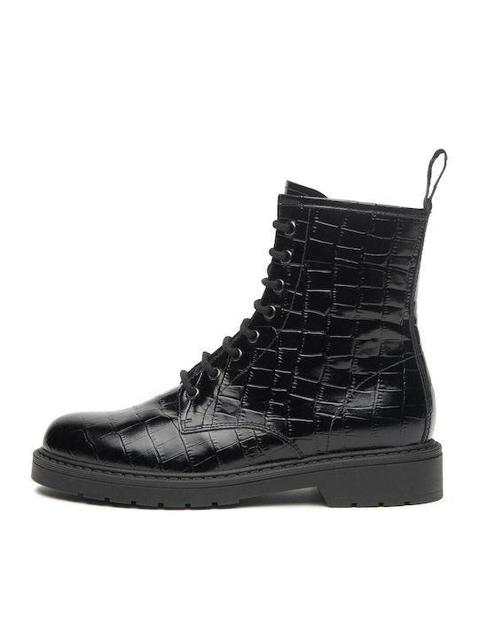 Ghete De Piele Dama Ankle Boots Negre