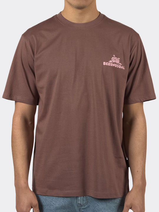 Brain Rot T-shirt Καφέ