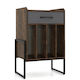 Costway Έπιπλο Hi-Fi Καφέ 32.5x68.5x45cm