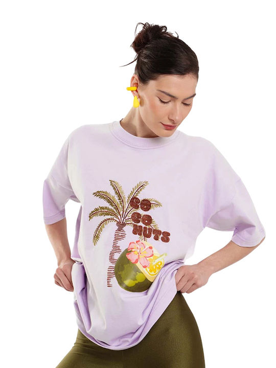 Γυναικείο T-shirt Λιλά