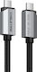 Cabletime Geflochtenes USB 2.0 Kabel USB-C männlich - USB-C 240W Schwarz 1m CT-USB4V2-AG1