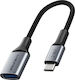 Cabletime USB-C Männlich Zu USB-C Weiblich Konverter Grau 1Stück CT-CMAF3.0-AG0.15
