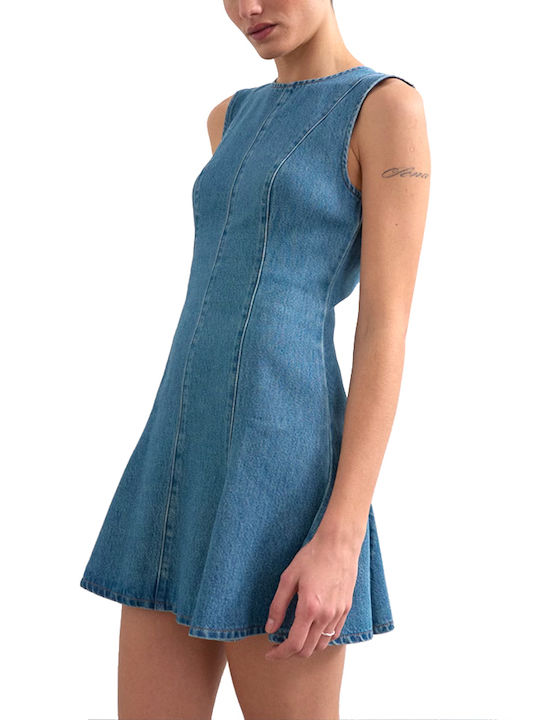 Topshop Denim Kleid Ganztägig Blau