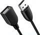 Cabletime USB 2.0 Cable USB-A male - USB-A female Μαύρο 1.5m