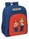Super Mario Σχολική Τσάντα Πλάτης Κόκκινη 32 x 12 x 38εκ