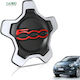 Carro 386916 Car Wheel Center Cap Fiat 500x 2014-2023 Black Silver Red Letters 1 Piece