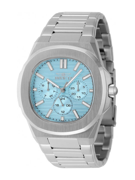 Invicta Herrenuhr 41mm Batterie mit Silber Meta...