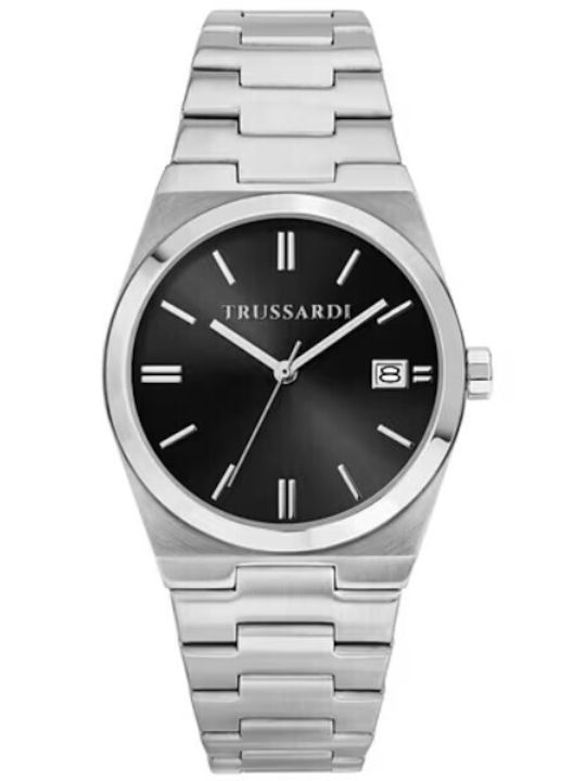 Trussardi Γυναικείο Ρολόι Μπαταρίας με Ασημί Μεταλλικό Μπρασελέ