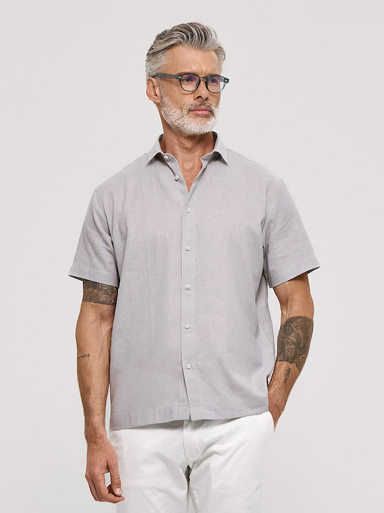 Brokers Jeans Short Sleeve Linen Shirt in Regul...