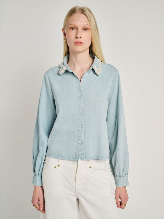 Long Sleeve Women's Denim Shirt Blue 62-003.055.N0000