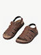 Leather Men's Sandals in Brown Color