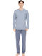 Ulisse Ulisse Herrenpyjama Winter Blau