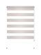 Double Partial Blackout Roller Blinds Ecru P68xH215cm