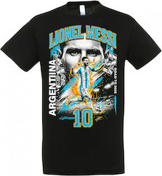 Men's T-shirt Stedman Black World Cup Lionel Messi Dp7091