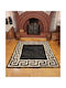 Meander Rug Rectangular Furry Black 120x230cm