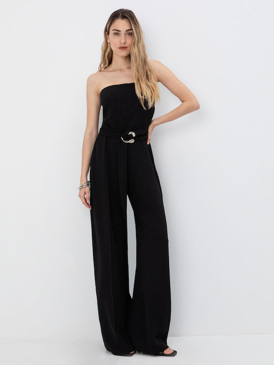 Toi&Moi Women's Off-Shoulder Black Jumpsuit