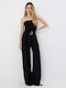 Women's Off-Shoulder Black Jumpsuit