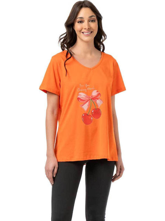 Bodymove Damen Bluse Baumwolle Cherry