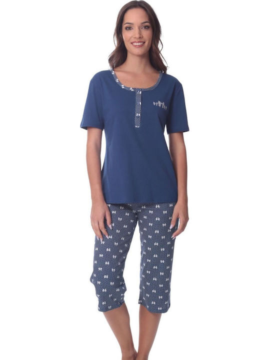 Tres Chic Summer Women's Pyjama Set Light Blue
