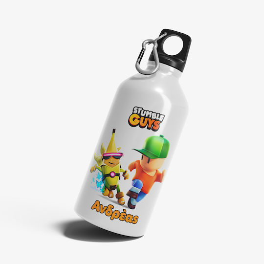 Balloon Kids Stainless Steel Water Bottle with Screw-on Cap Non Spill 400ml (with Personalization)