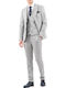 Men's Suit with Vest Slim Fit Gray