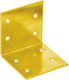 Domax Γωνία Ραφιού από Μέταλλο σε Χρυσό Χρώμα 60x60mm