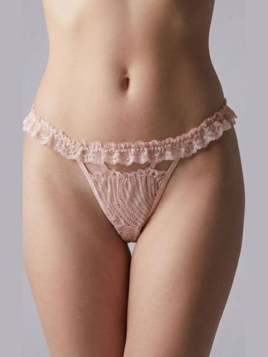 Milena by Paris Damen-Slip mit Spitze Rosa 0069...