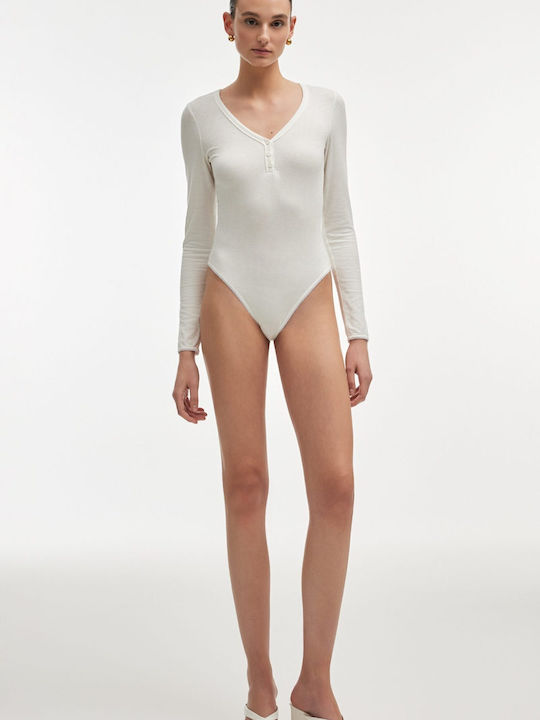 Anasa Bodysuit White Nadia Rapti Anasa Bodysuit White Nadia Rapti