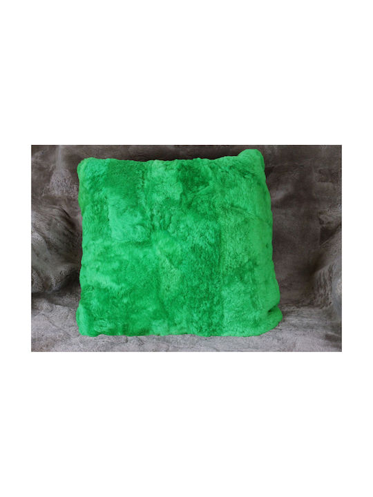 Față De Pernă Din Blană Verde 40x40cm