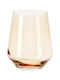 Brille aus Glas in Gold Farbe 425ml