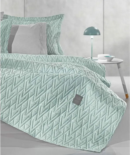 Guy Laroche Kylian Set Paturi & Cuverturi Pat Semi-Duble Microfibra Mentă 180x240cm 2 Bucăți