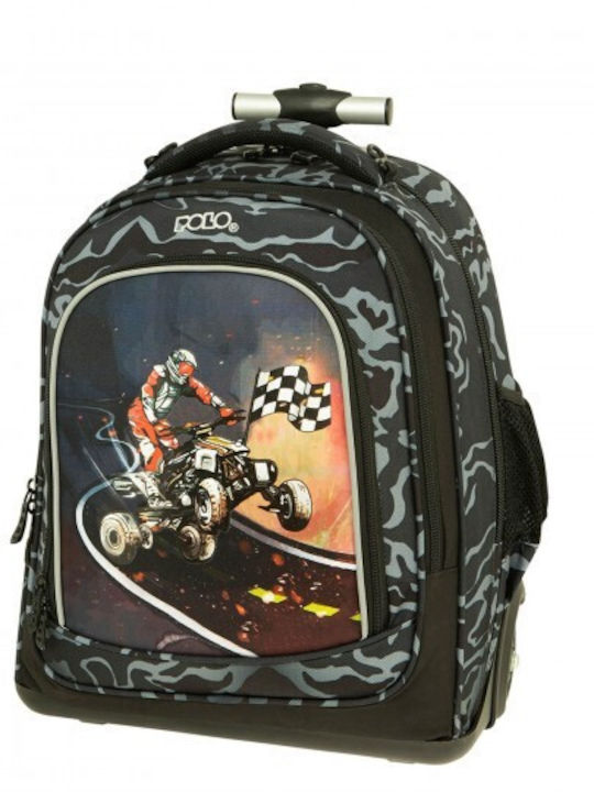 Polo Rolling School Bag Trolley with Water Bott...