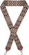 Adjustable Bag Strap 5cm Crossbody or Shoulder Gold Metal Hook Diamond Pattern Pink