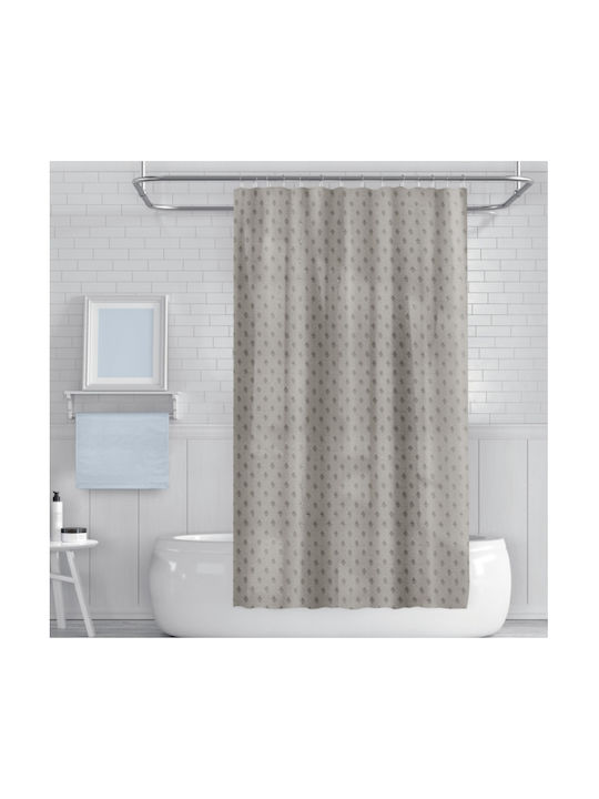 Lucktora Shower Curtain 180x180cm Gray