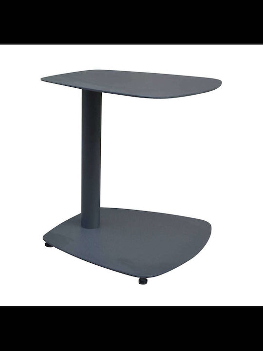 Auxiliary Table for Small Outdoor Spaces Aluminum Gray 40x39x42cm